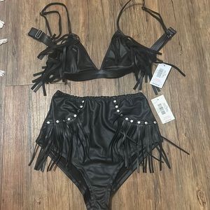 Spencer’s Body Rage Top and Bottom fringe set